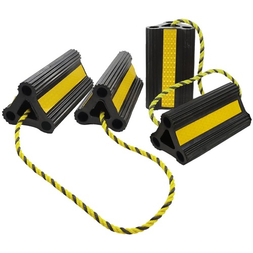4pack rubber wheel chocks for - chocks,