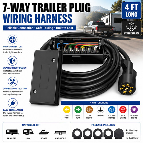 Way trailer plug - 7-way,